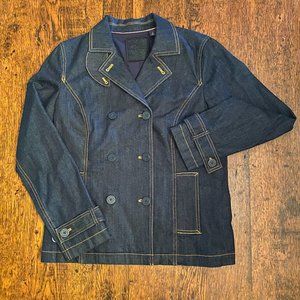 Liz Claiborne Denim Pea Coat medium